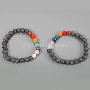 หินลาวาที่มีสร้อยข้อมือขนาด8มม - Product Image 1