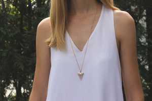 Natural Rose Quartz Smooth Triangle Gemstone 92.5 Sterling <b>Silver</b> 18"<b>long</b> Pendant <b>Necklace</b> Jewelry Wholesale - Product Image 2