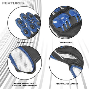 Recién llegado, guantes de motociclista con logotipo personalizado, guantes de cuero para carreras de motos - Product Image 5