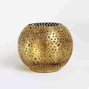 Portavelas Decorativo de Metal, Estilo Moderno, Hecho a Mano, Ecológico, con Diseño Impreso y Recortado, para Iluminación del Hogar y Decoración de Mesa - Product Image 1