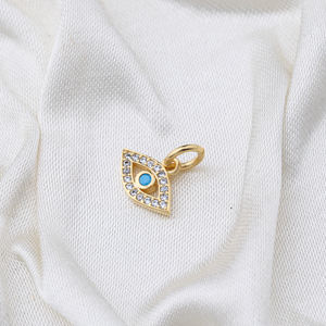 Trendy <b>Lucky</b> Eye Turquoiseanz Zircon Stone Charm Wholesale Handmade Turkish 925 Silver Sterling Jewelry - Product Image 4