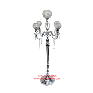Wedding Centerpieces <b>Black</b> Powder Coated <b>Candelabra</b> 5 Arm for Sale wedding Centerpiece Floor Standing Handmade <b>Candelabra</b> - Product Image 5