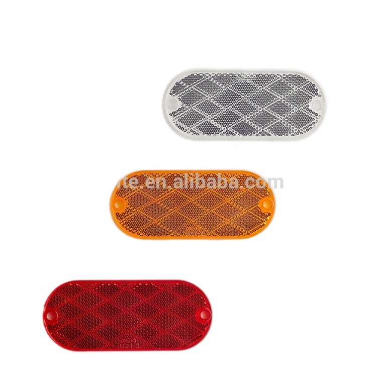 Новый рефлекторный отражатель для транспортного средства, овальный Янтарный отражатель KC225