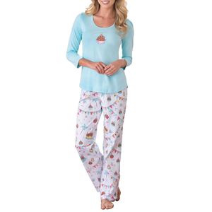 100% Knitted <b>Pajama</b> Hight Quality Winter <b>for</b> <b>Women</b> Long Sleeve Printed Sleepwear <b>Pajama</b> Sets Export From Bangladesh - Product Image 6