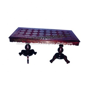 Wooden White Inlay Design <b>Centre</b> <b>Table</b> in Rectangular Shape for Living Room and Hotel Decor - Product Image 1