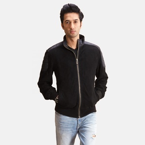 แจ็กเก็ตหนังวัวแฟชั่นกันลมวัสดุคงทนสไตล์สตรีท - Product Image 1