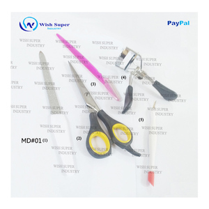 Wish Super Industry MD # Pinzas de Precisión Antiestáticas y Antimagnéticas de Acero Inoxidable 01 para Aplicación de Pestañas y Cejas - Product Image 1