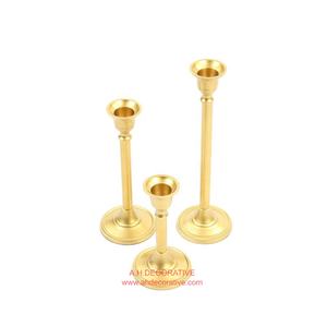 Porte-bougie en aluminium doré, pour la maison, Table de qualité supérieure, porte-bougie en aluminium pour mariage - Product Image 4