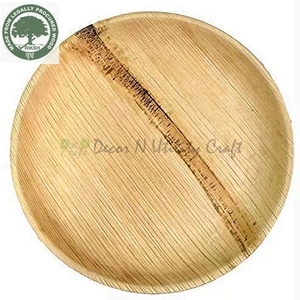 Factory Vintage Life Inc Eco Friendly Palm Leaf Compostable Plates 10 inch Round Biodegradable Disposable <b>Small</b> Set Bamboo Plat - Product Image 1