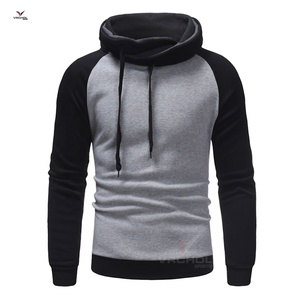 เสื้อฮู้ดผ้าคอตตอนฟลีซปักลายแขนยาวผ้าถักกันหดสำหรับผู้ชาย - Product Image 1