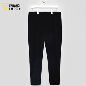 Leggings Negros Largos Personalizados para Mujer, Cintura Elástica, Tejido de Spandex y Nailon, Color Sólido, Estilo Básico, para Todas las Temporadas - Product Image 3