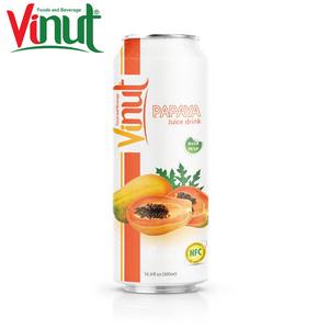 Para VINUT Jugo de papaya tropical sin azúcar de 500ml con muestra gratis de pulpa Bebida OEM Jugo de frutas y verduras - Product Image 1