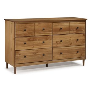 Antique style rustic home bedroom storage furniture curved 6 drawer reclaimed wood chest of dresser table