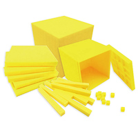 Set Matematika Blok Plastik Edukatif Basis Sepuluh 121 Buah PLOMA Multi-warna untuk Anak Usia 2-4 & 5-7 Tahun untuk Penggunaan Sekolah