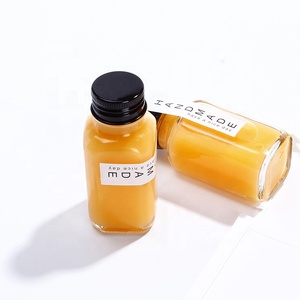 Trong Suốt Pháp Vuông <span class=keywords><strong>Mini</strong></span> 2Oz Bắn Kính Ép Nước Trái Cây Nước Giải Khát Bao Bì Chai Rỗng Rượu Chai Với Cap - Product Image 4