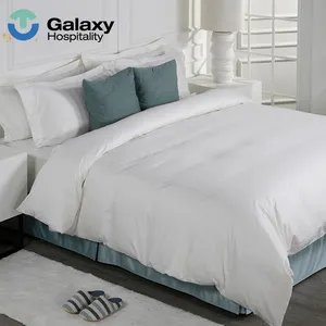 Lençol de cama tamanho queen do hotel 100% algodão