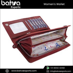 Portefeuille long vintage en cuir véritable pour femme, de qualité supérieure, avec plusieurs emplacements pour cartes, fermeture éclair, protection RFID, accessoire de luxe pour le quotidien - Product Image 5