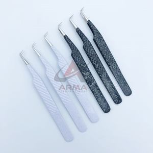 Pince à épiler professionnelle d'extension de cils en fibre d'acier inoxydable du prix de gros Logo personnalisé Conception durable - Product Image 4