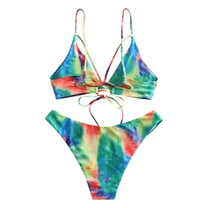 Cheap Price Custom New Design Bikini Sexy Two Piece Women's Digital Sublimation Swimsuit For Sale