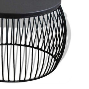 Table cylindrique en marbre de fer polyvalent de haute qualité conception minimaliste robuste pour les espaces de bureau à domicile modernes le plus grand Diwali - Product Image 3