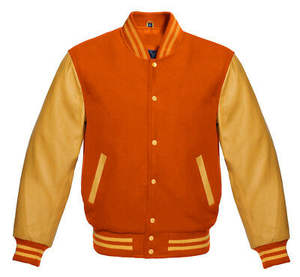 Qualité supérieure 2025 plaine varsity veste hommes baseball vestes d'hiver avec manches en cuir col rond bouton vers le haut manteau pour hommes - Product Image 6