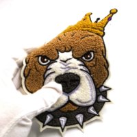 Patchs brodés DIY punk avec motif de couronne d'ours/orang-outans/chien, crâne, autocollants pour veste, badges d'animaux, patchs à repasser pour vêtements