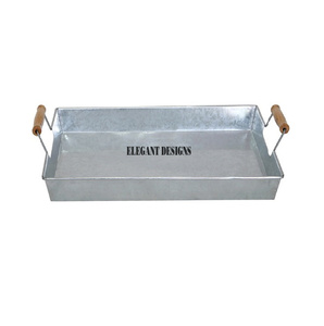 Table Top Galvanized Serving Tray Classic Stylish Handmade Serving Platter Top Selling Fancy Designer Serving Dish - Product Image 1