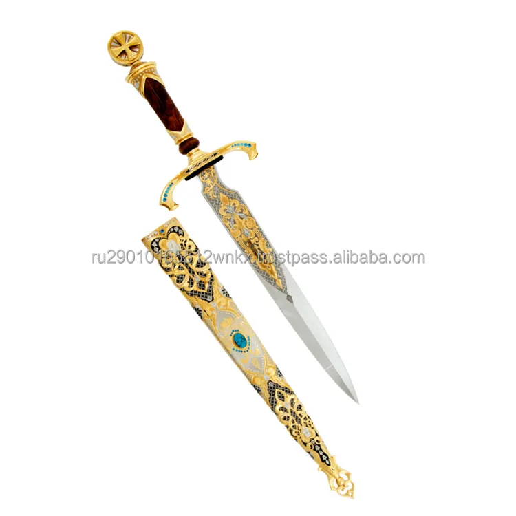 Souvenir knife "Cross" unmatched collectible made of precious metals and stones wholesale price gift souvenir