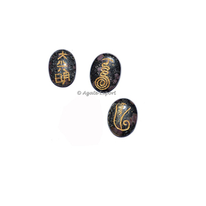 Juego de piedras naturales de Reiki Master, Set de varita de cristal de Reiki, color negro, venta al por mayor - Product Image 1