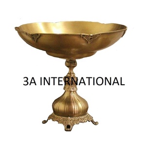 ทองเหลืองโลหะนูนออกแบบผลไม้เสิร์ฟชามตกแต่งบนโต๊ะอาหารขนาดใหญ่อาหารเซิร์ฟเวอร์ชามในราคาที่ไม่แพง - Product Image 2