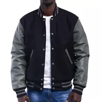 Best Faddish giacche invernali da uomo in lana 100% vendita abbigliamento uomo Casual giacca college OEM personalizzata antivento tinta unita personalizzata
