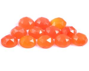 ราคาขายส่งคาร์เนเลียนธรรมชาติโรสตัดพลอยกลมเหลี่ยมเพชรพลอยขนาด5มม. ถึง10มม - Product Image 3