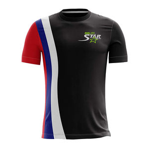 Camisetas de manga corta personalizadas para hombre, camisas transpirables de estilo de bloque, 100% poliéster, ropa informal para adultos, superventas - Product Image 1