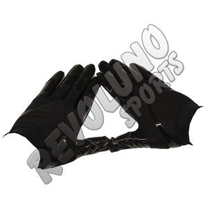 Gants de football américain en cuir synthétique personnalisé imprimé en silicone avec paume collante impression par sublimation main supérieure - Product Image 2