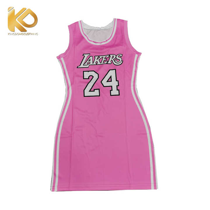 Custom Sexy White Pink 24 Basketball Jersey Women's Fashion Uniform Sportswear Breathable Quick Dry 100% Polyester Sets Custom Custom Sexy White Pink 24 Basketball Jersey Women's Fashion Uniform Sportswear Breathable Quick Dry 100% Polyester Sets Custom
