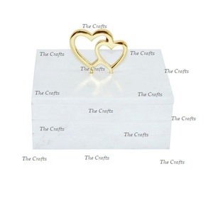 Ensemble de deux boîtes à bijoux en marbre avec une qualité exclusive, forme ronde, boîte de rangement pour bijoux à prix raisonnables - Product Image 2