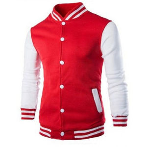 Classic College Baseball Jacket for Men Fashion Slim Fit Custom Logo Soft Cotton Fleece Varsity with Hoodie <b>Fur</b> Wool Shell - Product Image 1