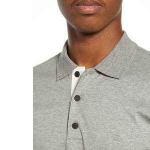 Polo de piqué de algodón elástico sólido de diseñador para hombre Jersey de manga corta personalizado con patrón de logotipo 3D - Product Image 2