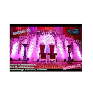 บอสตันแต่งงานหนัง Tufted แผงหลังเวทีหนังแผงทอฉากหลังตกแต่งเวทีตกแต่งงานแต่งงาน - Product Image 1