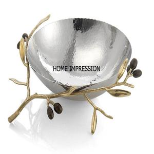 Mini bols en métal moderne Plateau de luxe doré Ensembles de créateurs Mini bols décoratifs en or Accessoires d'ustensiles de cuisine Bols à vendre - Product Image 3