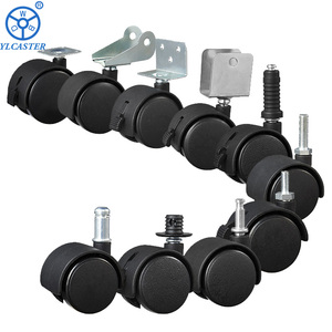 Gute bewegliche drehbare Lenk rolle aus Nylon 30kg geladen ruedas para muebles Büro computer Tisch fuß räder Nachlauf - Product Image 5