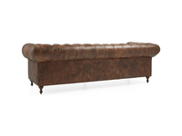 Luxus-Möbel Modernes Sofa aus PU-Leder mit Holzbeinen, Dreisitzer Top-Qualität Chesterfield Couch-Set für Zuhause & Villa