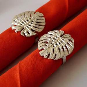 Rond de serviette en métal fait à la main style indien classique de qualité super fine Rond de serviette décoratif de fête de mariage stocké - Product Image 3