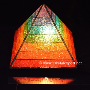 โคมไฟกลางคืน ปิรามิดออร์กอน สีแดง ขนาด 10-12 นิ้ว - Product Image 1