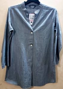 Camisas de viscosa de manga larga con medio botón y cuello alto para mujer, estilo casual de verano, de marca de alta gama, lotes de stock de Bangladesh - Product Image 5