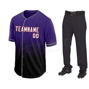 Nouveauté : Uniformes de baseball personnalisés à manches courtes, grandes tailles, respirants, durables, 100 % polyester, ensembles pour équipes - Product Image 6