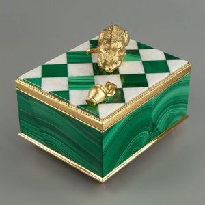 Malachite Semi Precious Gemstone box