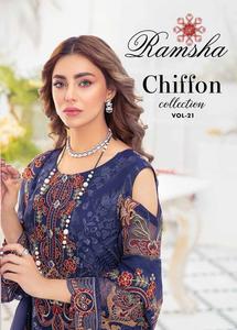 Vêtements de soirée en tissu mousseline de soie pour dames costumes Kameez Shalwar vêtements ethniques en coton de style pakistanais pour mariage indien pakistanais - Product Image 6