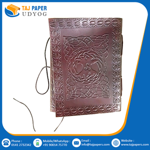 Cahier de journal en cuir fait main de taille B6 Couverture A5 personnalisée avec 120 pages intérieures Couverture rigide de style imprimé avec couverture en papier PU - Product Image 3