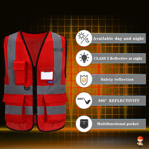 Chaleco de Seguridad Táctico de Alta Visibilidad con Servicio OEM, Logotipo Personalizado, Impermeable, con Luz LED Intermitente, Resistente - Product Image 5